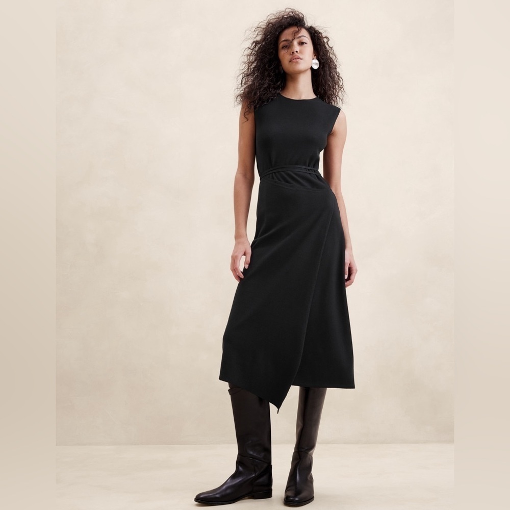 NEW! Banana Republic Black Cece Knit Wrap Dress - Multiple Sizes 🧺